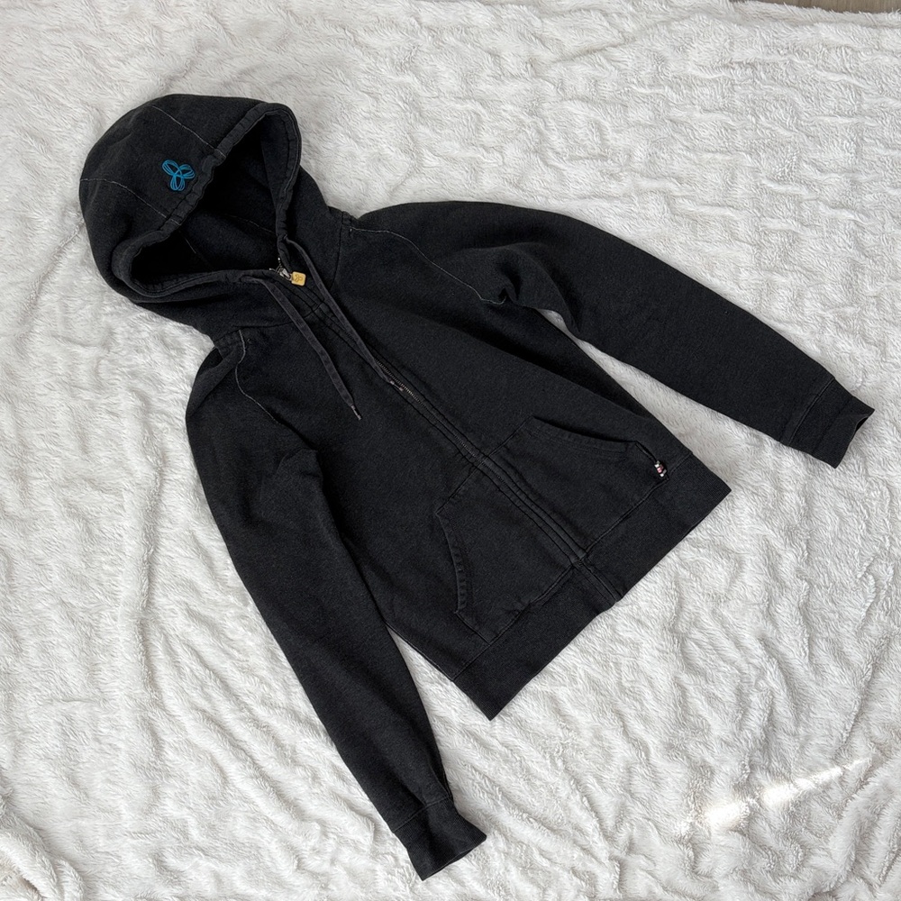 TNA Charcoal Gray Zip-Up Hoodie Women’s Size Small Cozy Basic